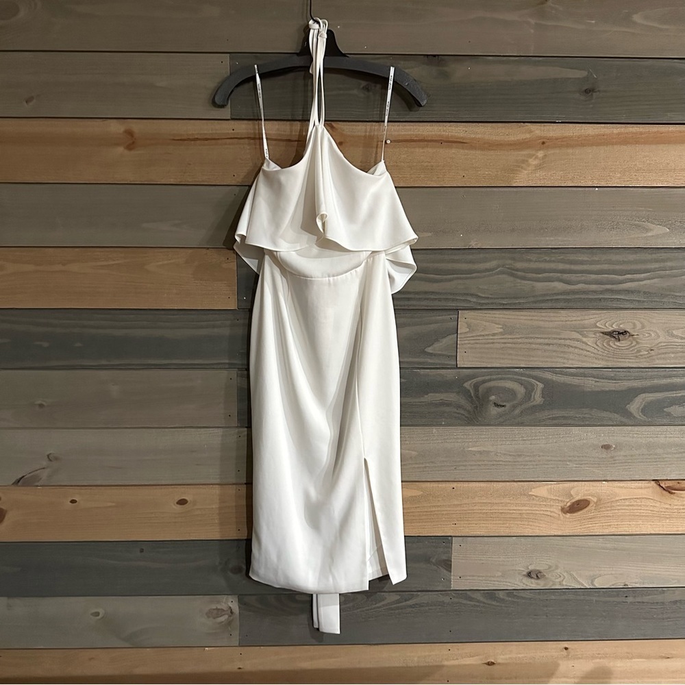 Lavish Alice Halter Neck Double Layer Midi Dress size 4 - Picture 5 of 5